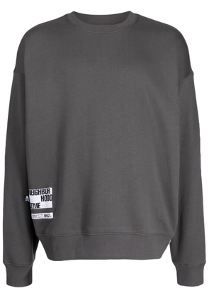 izzue x Neighborhood slogan-print cotton-blend sweatshirt - Grey