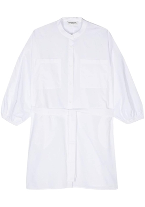 Essentiel Antwerp belted cotton shirt minidress - White