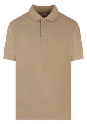 Bottega Veneta short-sleeve cotton polo shirt - Neutrals