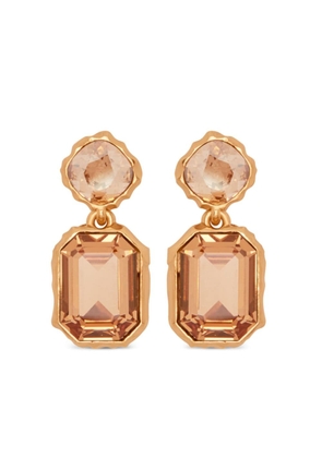 Oscar de la Renta Classic Crystal drop earrings - Neutrals