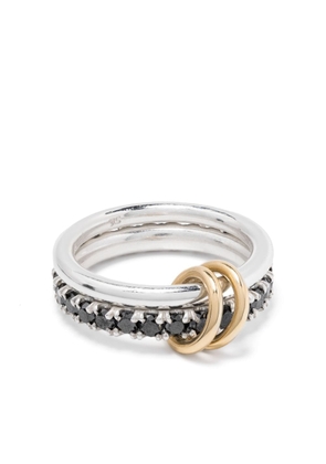 Spinelli Kilcollin 18kt yellow gold Enzo SG Noir diamond linked rings - Silver