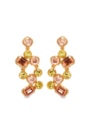 Oscar de la Renta Crystal Scramble earrings - Gold