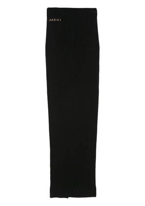 Marni logo-jacquard midi skirt - Black