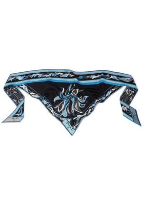 PUCCI floral print silk scarf - Blue