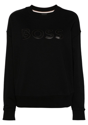 BOSS logo-patch cotton sweatshirt - Black