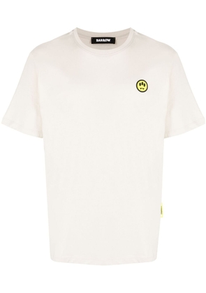 BARROW face-motif cotton T-Shirt - Neutrals