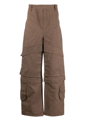 ENTIRE STUDIOS Hard wide-leg cargo trousers - Brown
