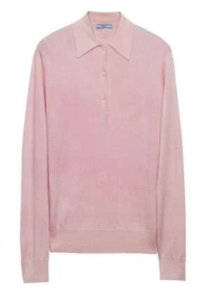 Prada fine-knit cashmere polo shirt - Pink