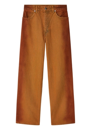 Eckhaus Latta mid-rise cotton jeans - Orange