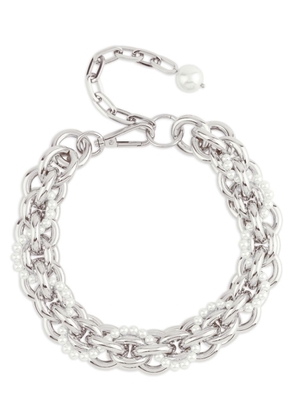 Simone Rocha faux-pearl chain-link choker necklace - Silver