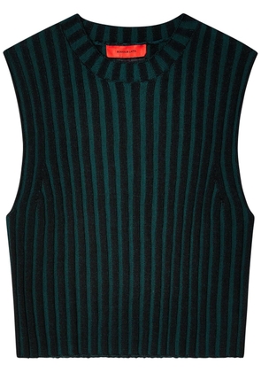 Eckhaus Latta stripe-pattern sleeveless top - Green