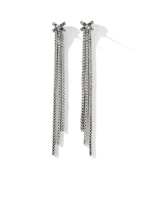 John Hardy Classic Chain diamond pavé tassel earrings - Silver