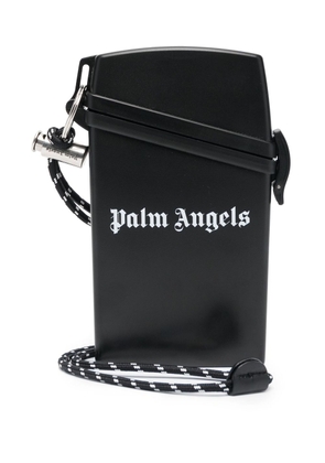 Palm Angels logo-print phone pouch - Black
