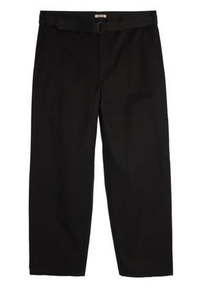 Auralee belted silk trousers - Black