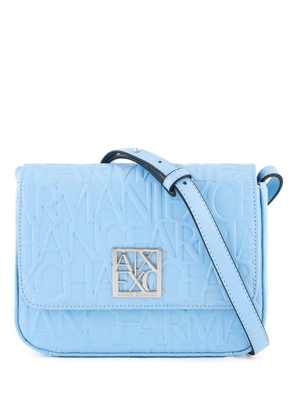 Armani Exchange logo-embossed crossbody bag - Blue