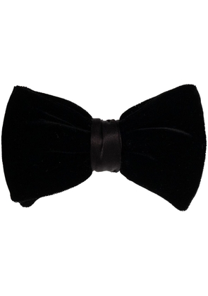 Giorgio Armani hook-fastening velvet bow tie - Black