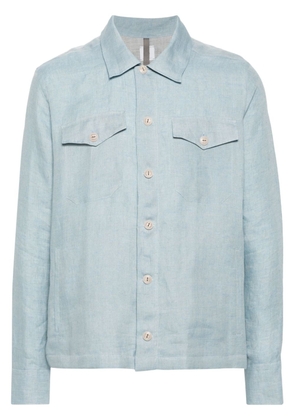 Eleventy long-sleeve linen shirt - Blue