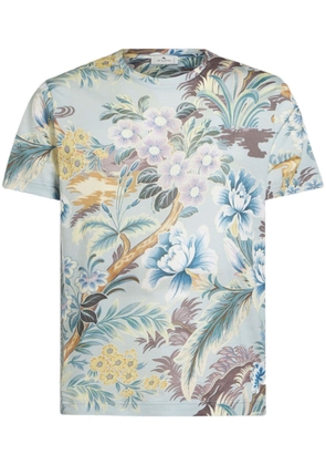 ETRO floral-print T-shirt - Blue