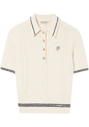 PUCCI cable-knit polo shirt - Neutrals
