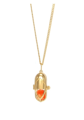 Capsule Eleven Carnelian statement-pendant necklace - Gold