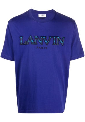 Lanvin embroidered logo T-shirt - Blue