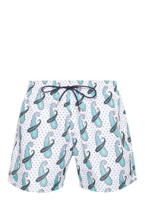 ETRO paisley-print swim shorts - White