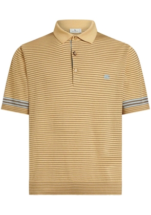 ETRO striped knitted polo shirt - Yellow