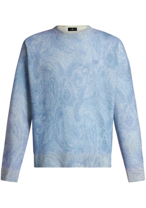 ETRO paisley intarsia-knit jumper - Blue