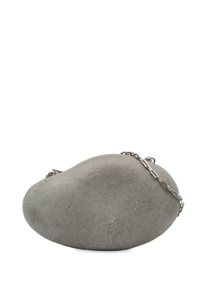 Bottega Veneta Pre-Owned 2012-2023 Mini Pebble Rock on Chain clutch bag - Grey