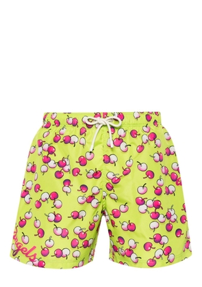 Palm Angels Cherry-print swimming shorts - Green