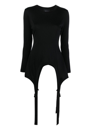 Simone Rocha strap-detail cotton top - Black
