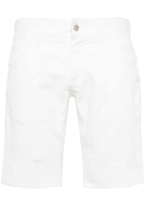 Dolce & Gabbana distressed denim shorts - White