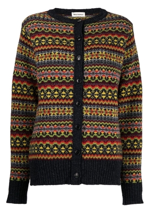 Molly Goddard intarsia-knit button-down cardigan - Multicolour