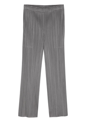 Pleats Please Issey Miyake plissé-effect cropped trousers - Grey