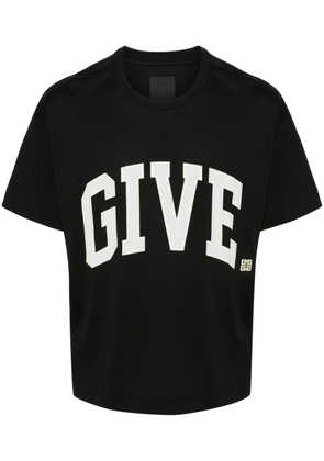 Givenchy logo-embroidered cotton T-shirt - Black