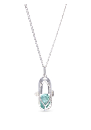 Capsule Eleven Aquamarine statement-pendant necklace - Silver