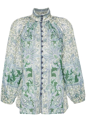 ZIMMERMANN Ottie paisley-print blouse - Green
