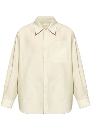 LEMAIRE long-sleeve cotton-silk shirt - Neutrals