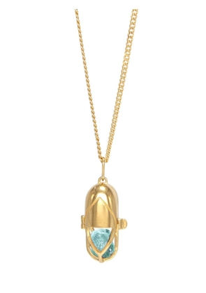 Capsule Eleven Aquamarina statement-pendant necklace - Gold