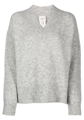 Alysi V-neck wool-blend jumper - Grey
