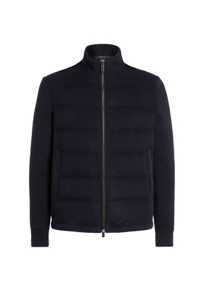 Zegna Wool Zip-Front Padded Jacket