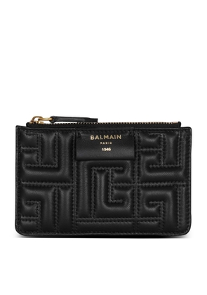 Balmain Leather Quilted 1945 Cardholder