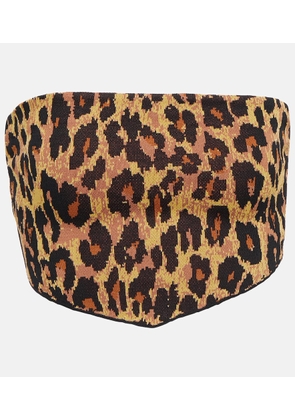 Staud Shane leopard-print scarf top