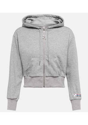Adam Selman Sport Cropped cotten-blend hoodie