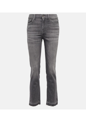 7 For All Mankind Mid-rise cropped straight jeans
