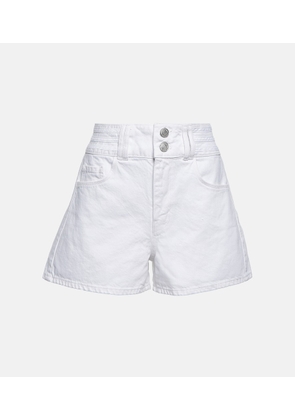 Frame Triple-stitch high-rise denim shorts