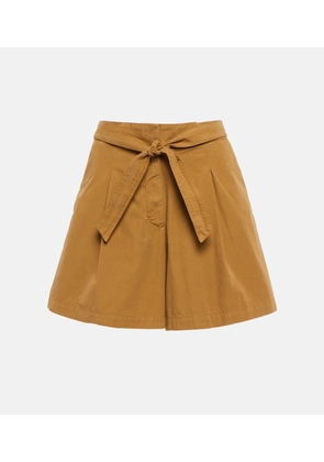 A.P.C. Belted high-rise cotton shorts