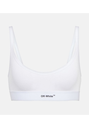 Off-White Logo cotton sports bra