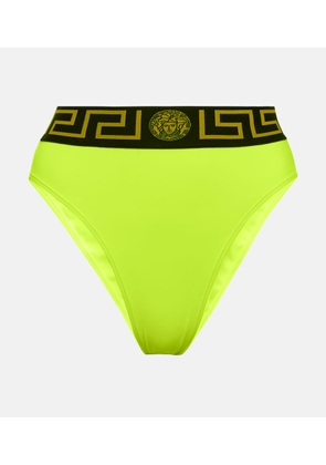 Versace Greca high-wasted bikini bottoms