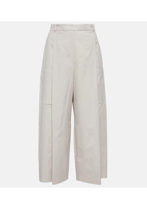 'S Max Mara Wide-leg cotton poplin pants